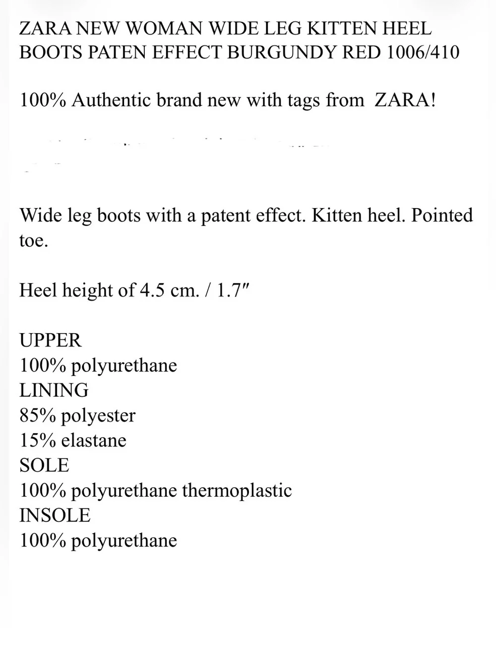 Zara tall over